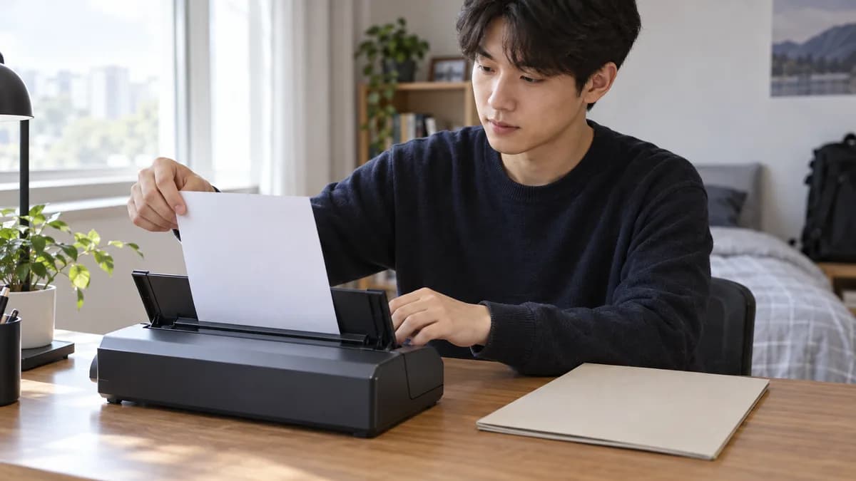 요청받은 증빙서류를 스캔하려는 지원자